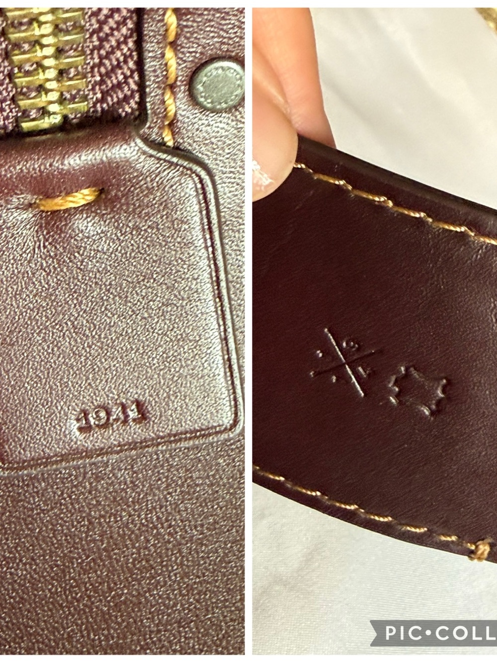 Coach 2nd Generation 1941 Rogue 31 Handbag Heather Grey/Oxblood Suede EXCELLENT - Picture 15 of 16